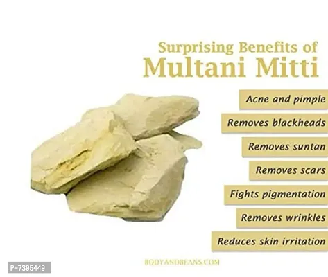 Multani Mitti Stone Form Fullers Earth/Calcium Bentonite Clay-thumb2