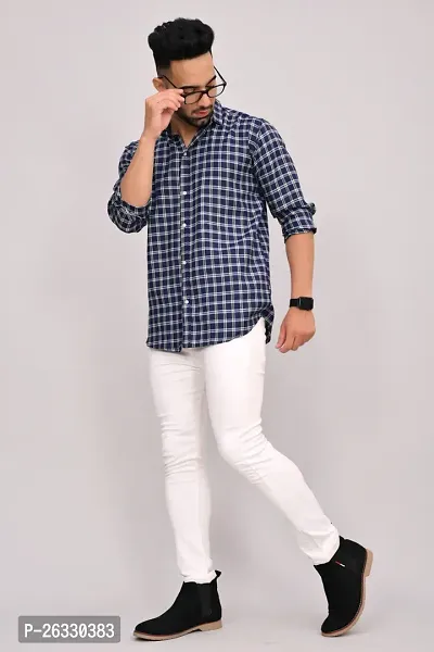 Stylish Cotton Blend Long Sleeves Shirt For Men