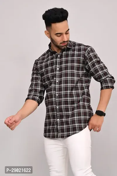 Stylish Multicoloured Cotton Blend Checked Casual Shirt For Men-thumb2