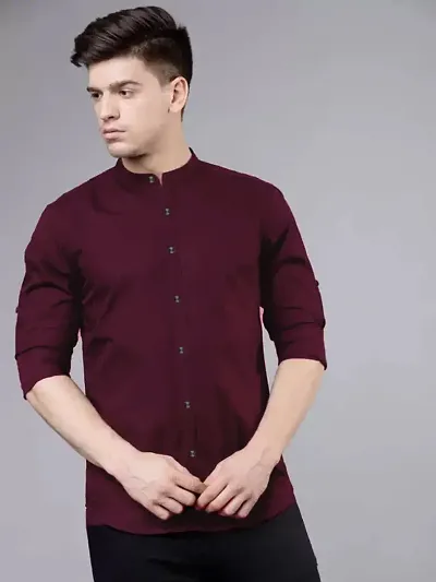 Stylish Blend Long Sleeves Shirt For Men