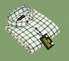 Reliable White Cotton Blend Checked Casual Shirt For Men-thumb1