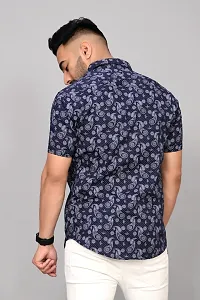 Stylish Cotton Blend Short Sleeves Shirt For Men-thumb1