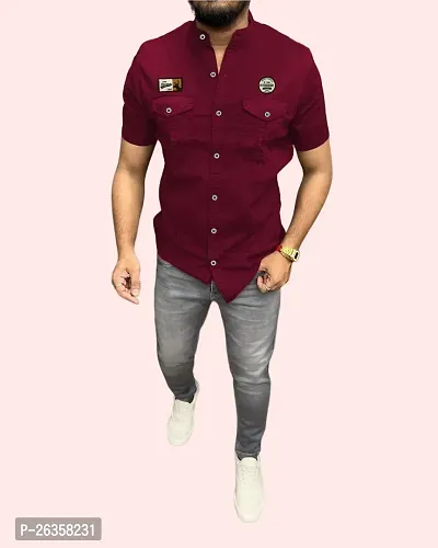 Stylish Cotton Blend Casual Shirts For Men-thumb4