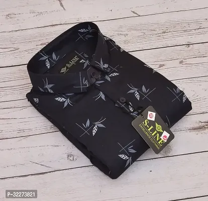 Reliable Black Cotton Blend Printed Casual Shirt For Men-thumb2