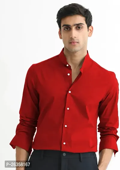 Stylish Cotton Blend Casual Shirts For Men-thumb0