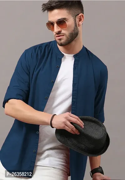 Stylish Cotton Blend Casual Shirts For Men-thumb0