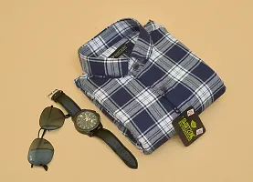 Stylish Multicoloured Cotton Blend Checked Casual Shirt For Men-thumb1