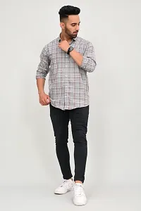 Stylish Multicoloured Cotton Blend Checked Casual Shirt For Men-thumb1