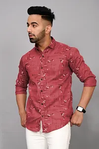 Stylish Cotton Blend Long Sleeves Shirt For Men-thumb3