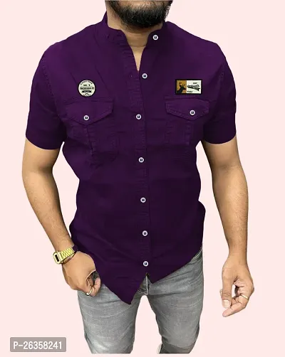 Stylish Cotton Blend Casual Shirts For Men