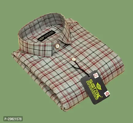 Stylish Multicoloured Cotton Blend Checked Casual Shirt For Men-thumb2