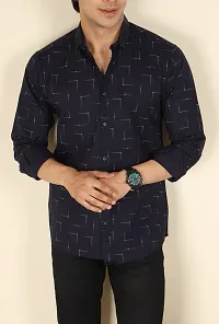 Stylish Cotton Blend Casual Shirts For Men-thumb1