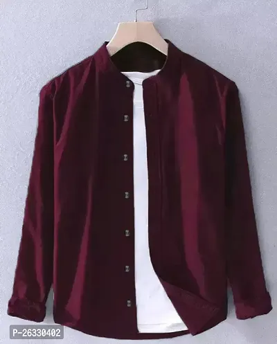 Stylish Cotton Blend Long Sleeves Shirt For Men