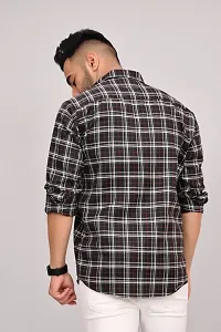 Reliable Brown Cotton Blend Checked Casual Shirt For Men-thumb3