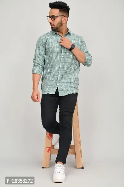 Stylish Cotton Blend Casual Shirts For Men-thumb3