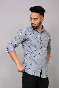 Stylish Cotton Blend Three-Quarter Sleeves Shirt For Men-thumb2