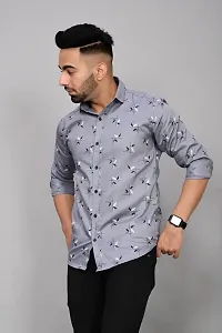 Stylish Cotton Blend Three-Quarter Sleeves Shirt For Men-thumb3