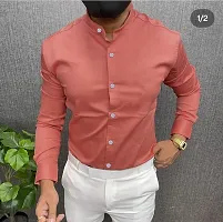 Stylish Cotton Blend Casual Shirts For Men-thumb1