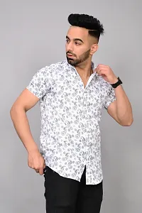 Stylish Cotton Blend Short Sleeves Shirt For Men-thumb2