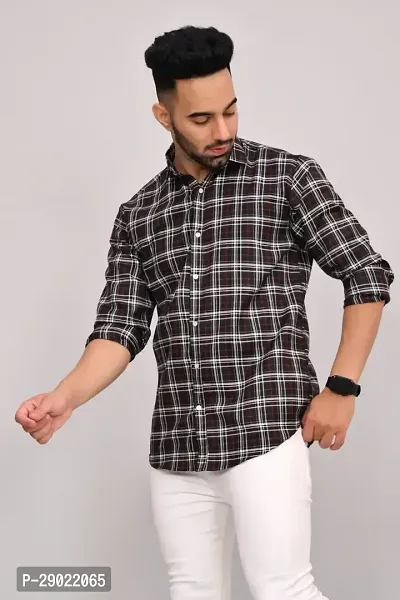 Stylish Multicoloured Cotton Blend Checked Casual Shirt For Men-thumb2