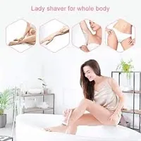 Rechargeable Lady Shaver GM-3073 | Underarms Bikini | Pubic Hair Removal | Silent Trimming | Rechargeable | Electric Shaver | Body Hair Trimmer for Women | Hair Removal Machine for Men and Women-thumb1