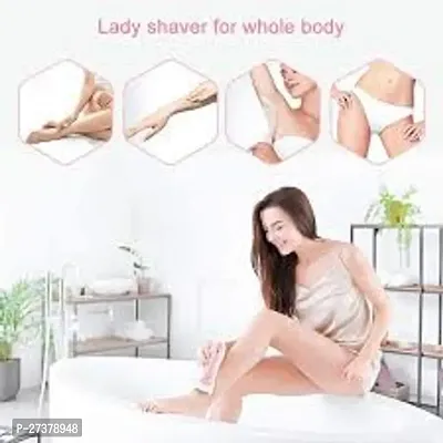 Rechargeable Lady Shaver GM-3073 | Underarms Bikini | Pubic Hair Removal | Silent Trimming | Rechargeable | Electric Shaver | Body Hair Trimmer for Women | Hair Removal Machine for Men and Women-thumb2