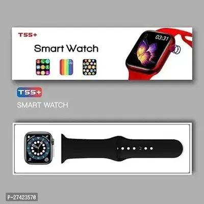 T55+ Smart Watch (Black Strap) Smartwatch  (Black Strap, free size)-thumb0