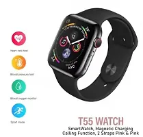 T55+ Smart Watch (Black Strap) Smartwatch  (Black Strap, free size)-thumb2