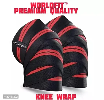 Knee Wraps,Knee Stabilizer,Knee Bands,Knee Support For Sports, Squats, And Heavy Lifting , Washable Fabric Set Of 2 Red75 Inch-thumb0