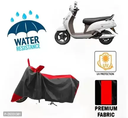 Attractive Bike Cover For Suzuki (Access 125, Red, Black, Red)