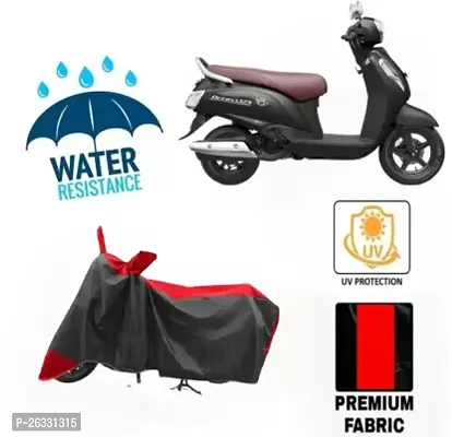 Attractive Bike Cover For Suzuki (Access 125, Red, Black, Red)-thumb0