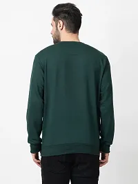 Elegant Green Fleece Solid Long Sleeves Sweatshirts For Men-thumb1
