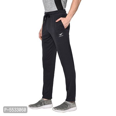 Oakmans Men Stylish Solid Mid-Rise Regular Fit Track Pants-thumb3