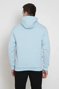 Oakmans Stylish Cotton Blend Sky Blue Long Sleeves Regular Fit Hoodie Sweatshirt For Men-thumb1