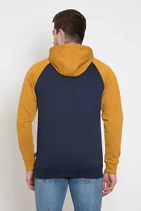Oakmans Stylish Cotton Blend Mustard Long Sleeves Regular Fit Hoodie Sweatshirt For Men-thumb1