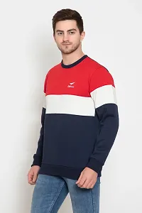 Oakmans Stylish Cotton Blend Multicoloured Long Sleeves Regular Fit Round Neck Sweatshirt For Men-thumb2