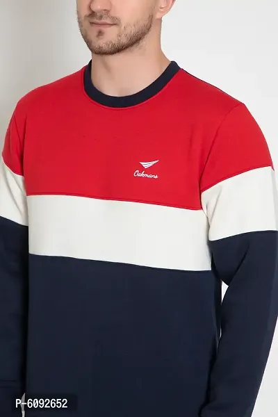 Oakmans Stylish Cotton Blend Multicoloured Long Sleeves Regular Fit Round Neck Sweatshirt For Men-thumb5