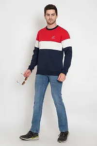 Oakmans Stylish Cotton Blend Multicoloured Long Sleeves Regular Fit Round Neck Sweatshirt For Men-thumb3
