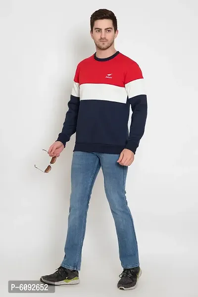 Oakmans Stylish Cotton Blend Multicoloured Long Sleeves Regular Fit Round Neck Sweatshirt For Men-thumb4