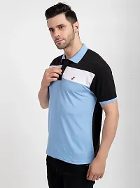 Featherhead Stylish Multicoloured Cotton Blend Polo T-shirt For Men-thumb2