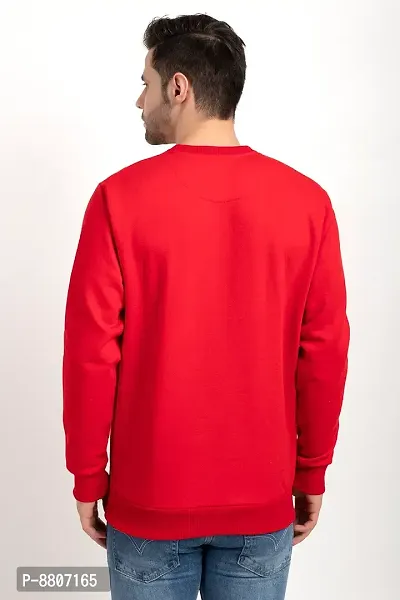 Oakmans Stylish Maroon Fleece Solid Sweatshirts For Men-thumb2