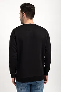 Oakmans Stylish Black Fleece Solid Sweatshirts For Men-thumb1