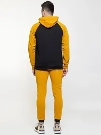 Stylish Yellow Fleece Solid Hood  Sweatshirts For Men-thumb1