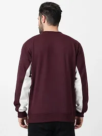 Stylish Purple Fleece Solid Sweatshirts For Men-thumb1