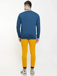 Stylish Green Fleece Solid Sweatshirts For Men-thumb1