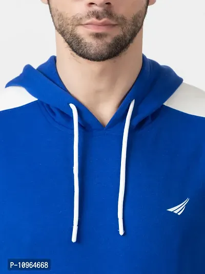 Elegant Blue Fleece Solid Long Sleeves Sweatshirts For Men-thumb5