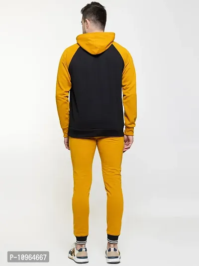 Elegant Yellow Fleece Solid Long Sleeves Sweatshirts For Men-thumb2