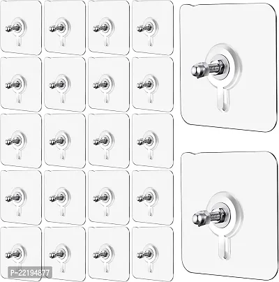 Buy JIALTO Wall Hooks for Hanging Strong, 20 Pack Adhesive Hooks for Wall  Heavy Duty, Wall hangings, Kitchen Accessories Items, Sticky Photo Frame  Hangers (Pack of 20, Nail Hook) Online In India
