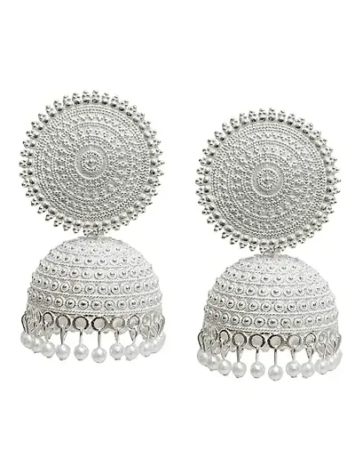 Hivata Jhumki Pearl Studded Earring for Women & Girls in Jewelry Fashion Jhumka in Hanging Hoop Earring