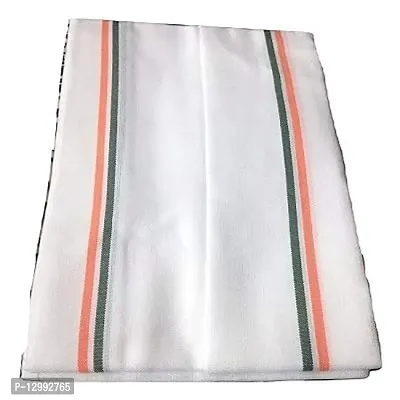 Hivata Gamcha for Men Pure Soft Cotton Bath Towel in White Color Hand Towel Gumcha/Angocha/Muffler/Patka (Pack of 5)-thumb5